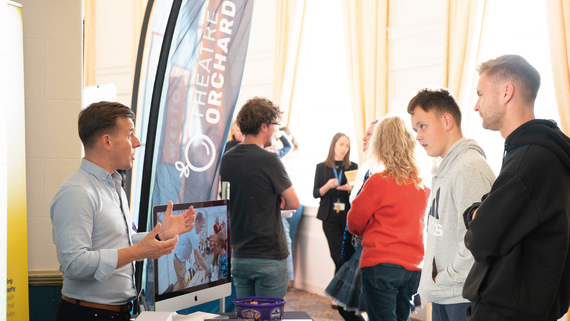 Pace, a graphic design company, talk to a potentail student and parent
