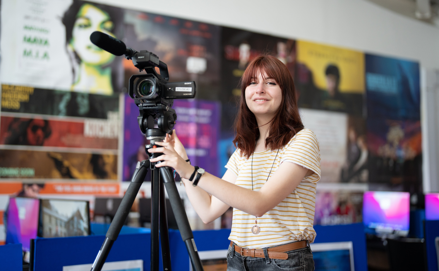 Student filming