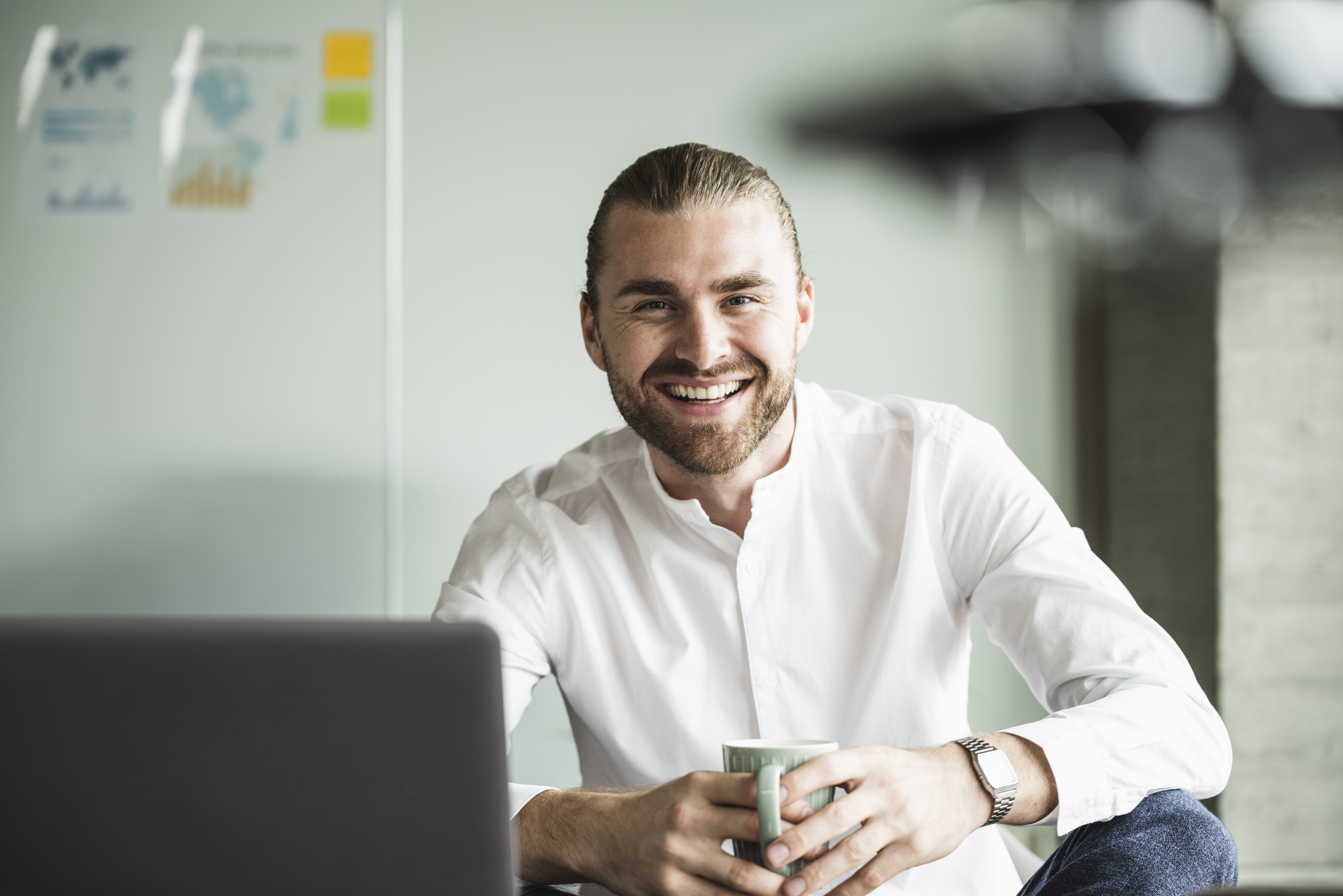 man smiling at camera 
