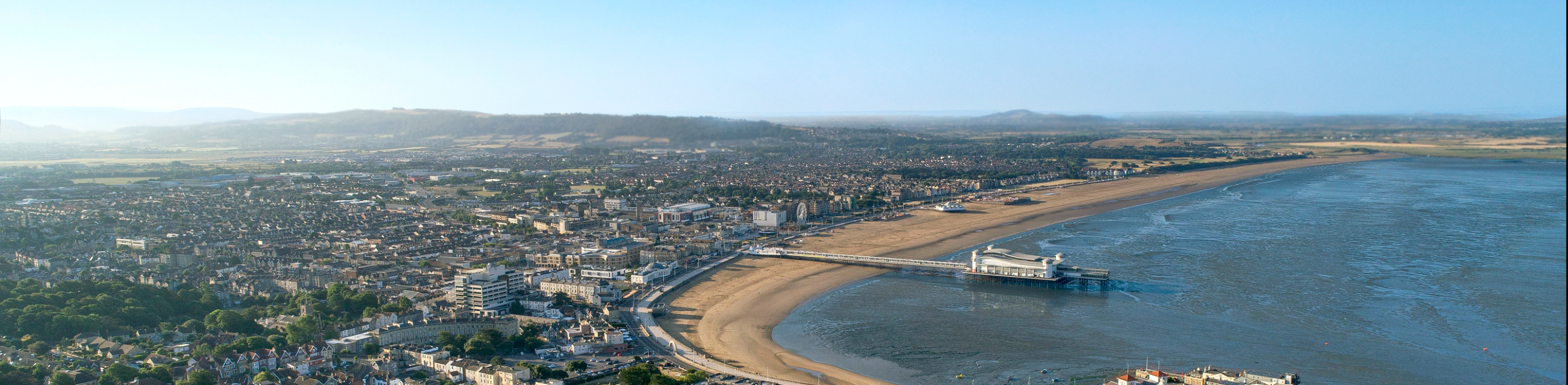 Weston-super-Mare Beach drone picture