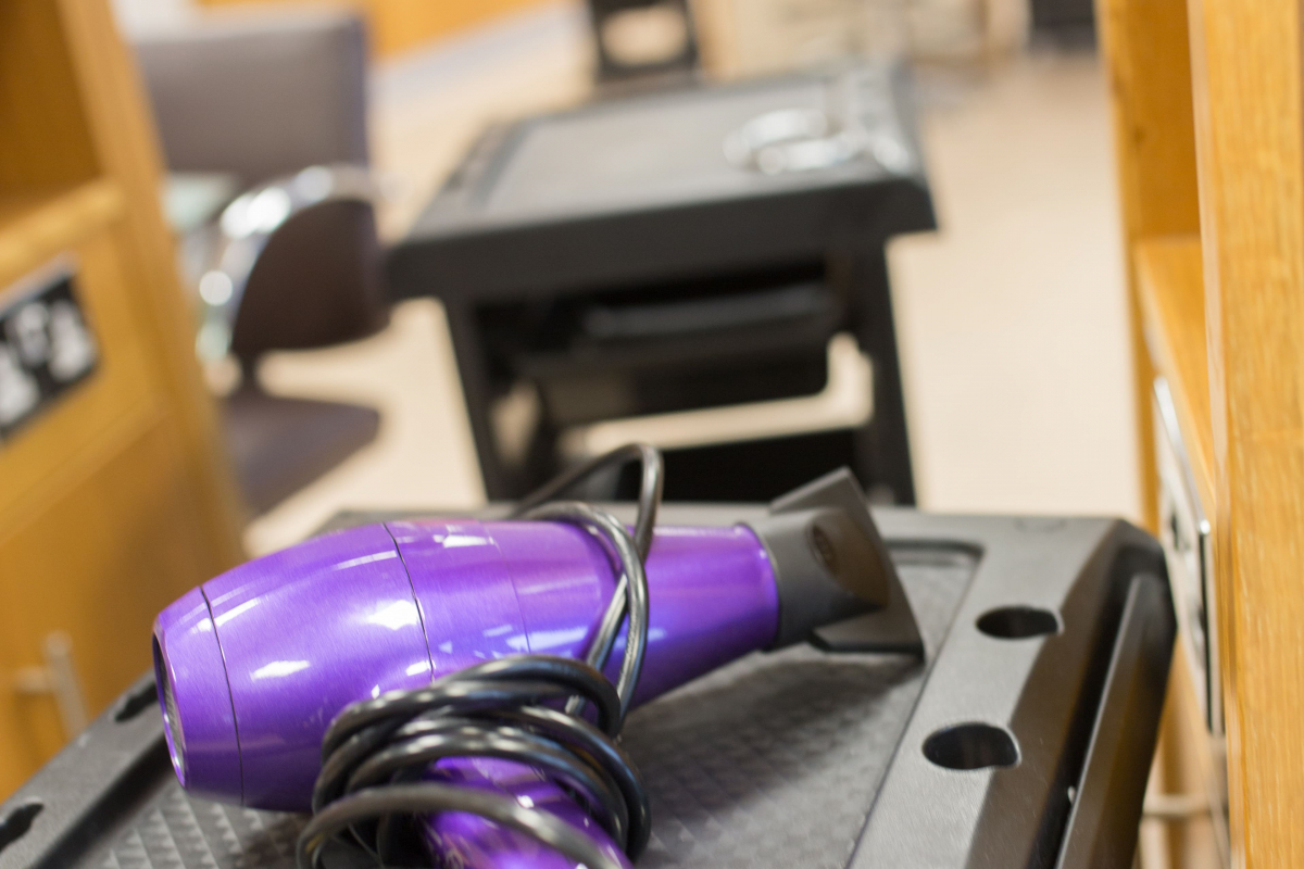 close up of hair dryer