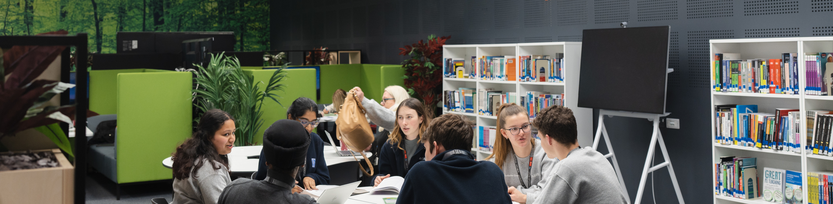 Learners studying at the South West Skills Campus library