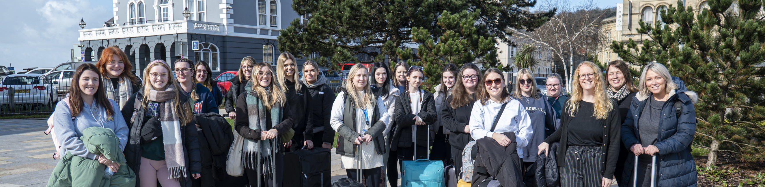 Students ready to go to Berlin