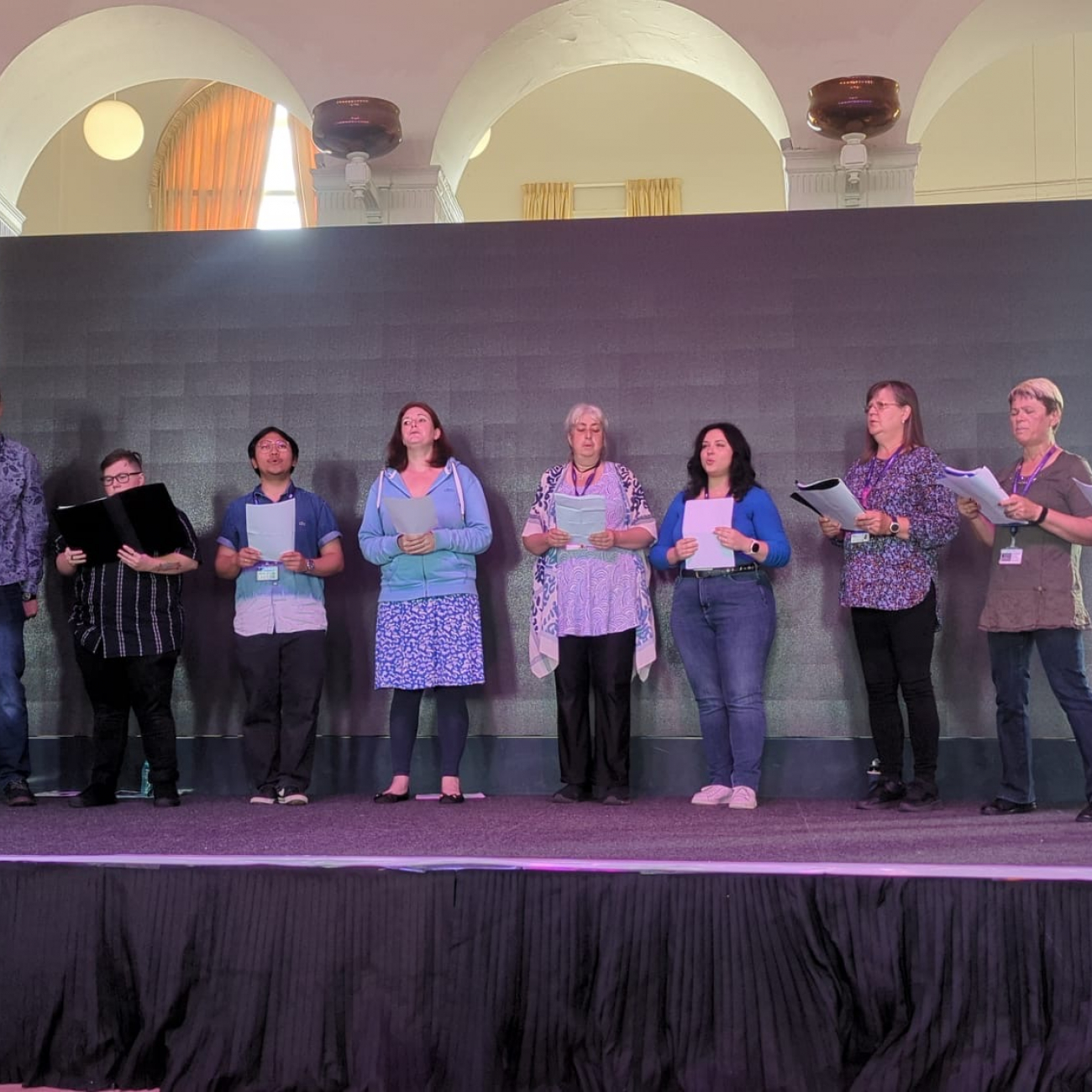 Community Choir Singing on Stage